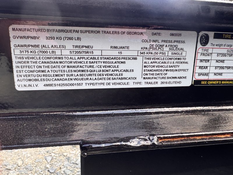 2025 Superior Trailers, Inc 6×16 Utility Landscape Trailer 7K GVWR - Image 2
