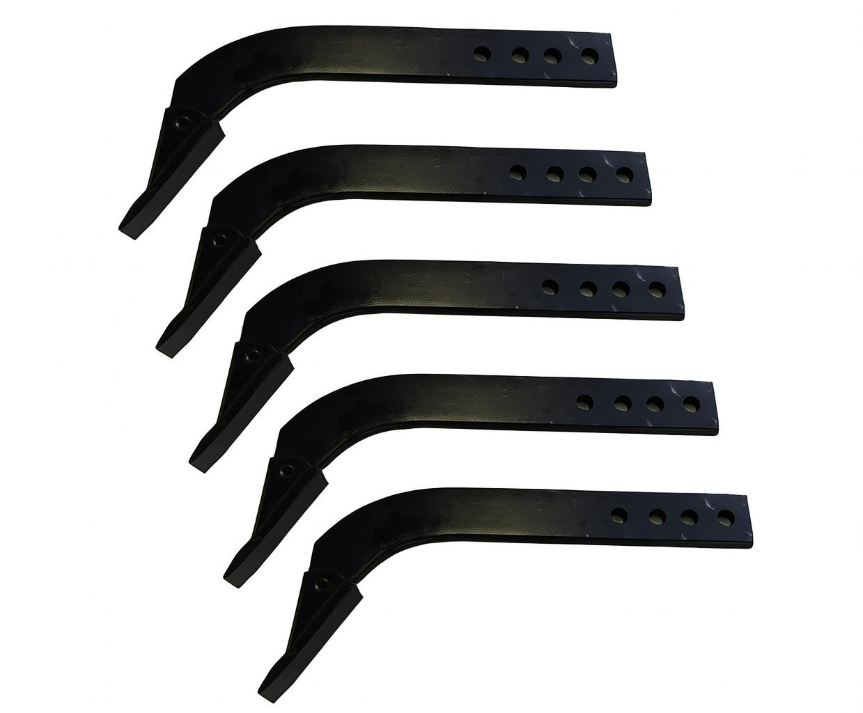5 Pack 16” 3 Hole Box Blade Shank Scarifier Scraper Tooth with Replaceable Teeth