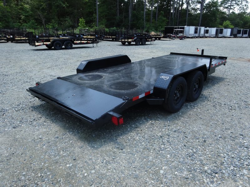 2025 Nolan 7×18 Car Hauler Trailer Metal Deck 7K GVWR - Image 4