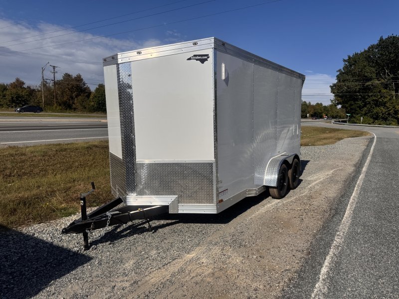 2025 Cynergy 7×14 Enclosed Trailer Pro Series Slant-V .080 Exterior 60″ Extended Tongue Ramp 7K GVWR