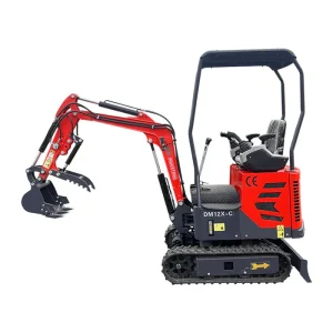 1 Ton, Upgraded Mini Excavator w/ Pilot Control & Swing Boom & Hydraulic Thumb | DM12X-C