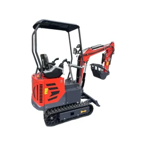 1 Ton, Upgraded Mini Excavator w/ Pilot Control & Swing Boom & Hydraulic Thumb & Features | DM12X-PLUS