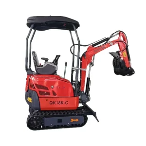 1.4 Ton, Kubota Engine Mini Excavator w/ Side Swing Boom, & Hydraulic Thumb | QK18K-C