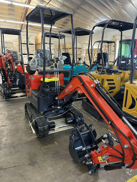 1 Ton, Upgraded Mini Excavator w/ Pilot Control & Swing Boom & Hydraulic Thumb | DM12X-C - Image 2