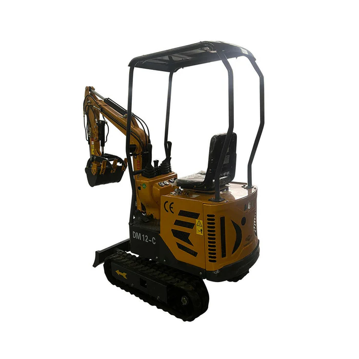 1 Ton, 13.5 HP Gasoline Engine (B&S) Mini Excavator w/ Hydraulic Thumb & Side Swing Boom | DM12-C - Image 3