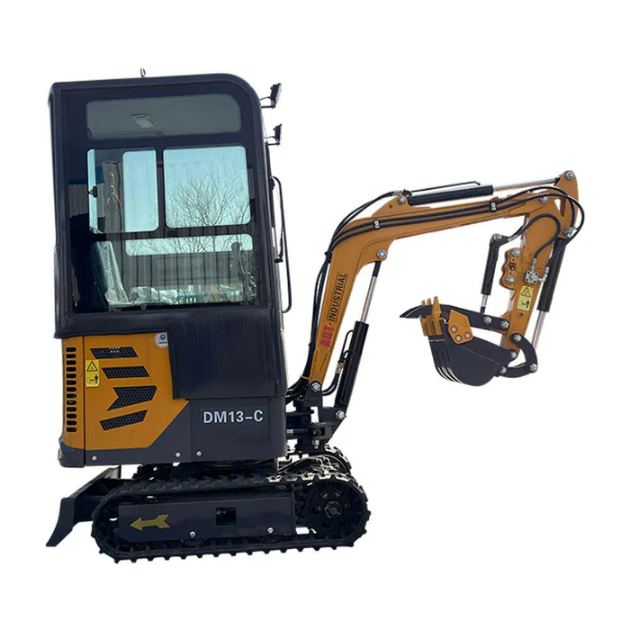 1 Ton, B&S Engine Mini Small Cab Excavator w/ Hydraulic Thumb & Swing Boom | DM13-C - Image 3