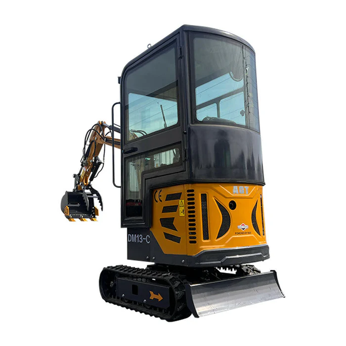 1 Ton, B&S Engine Mini Small Cab Excavator w/ Hydraulic Thumb & Swing Boom | DM13-C - Image 4