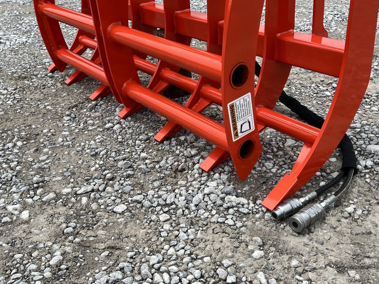 60″ Compact Tractor Root Rake Clam Grapple Attachment Fits Skid Steer Quick Attach - Image 8