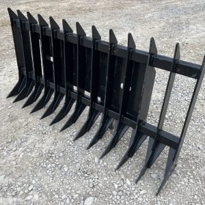 70″ Brush Root Debris Rake Attachment Fits Universal Skid Steer Quick Attach