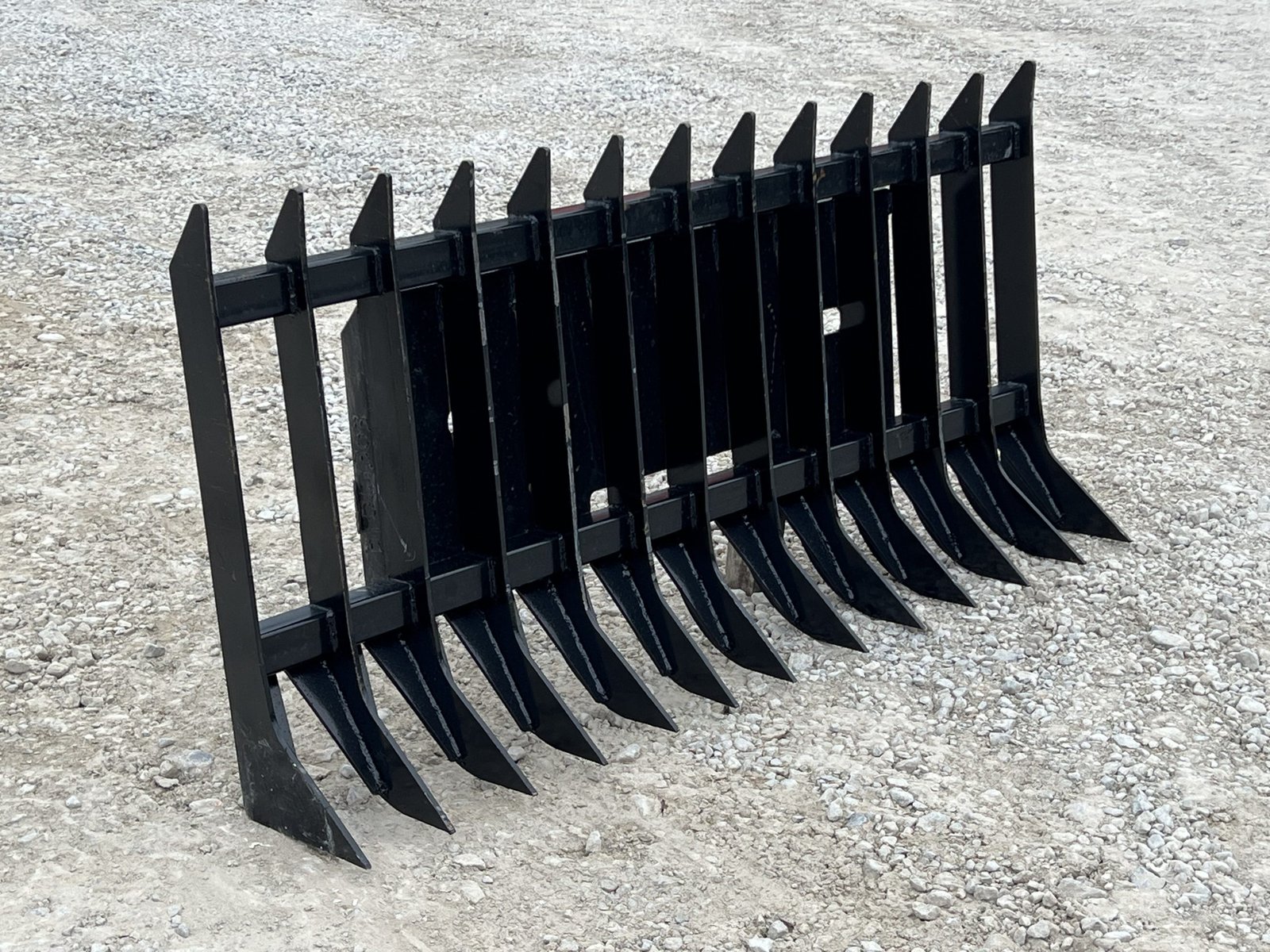 70″ Brush Root Debris Rake Attachment Fits Universal Skid Steer Quick Attach - Image 3