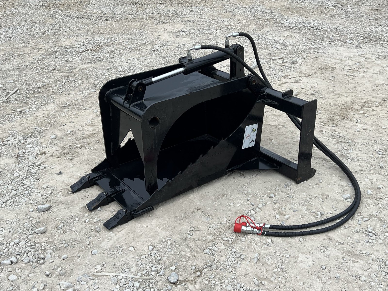 Hydraulic Stump Bucket Grapple Attachment Fits Skid Steer Tractor Loader