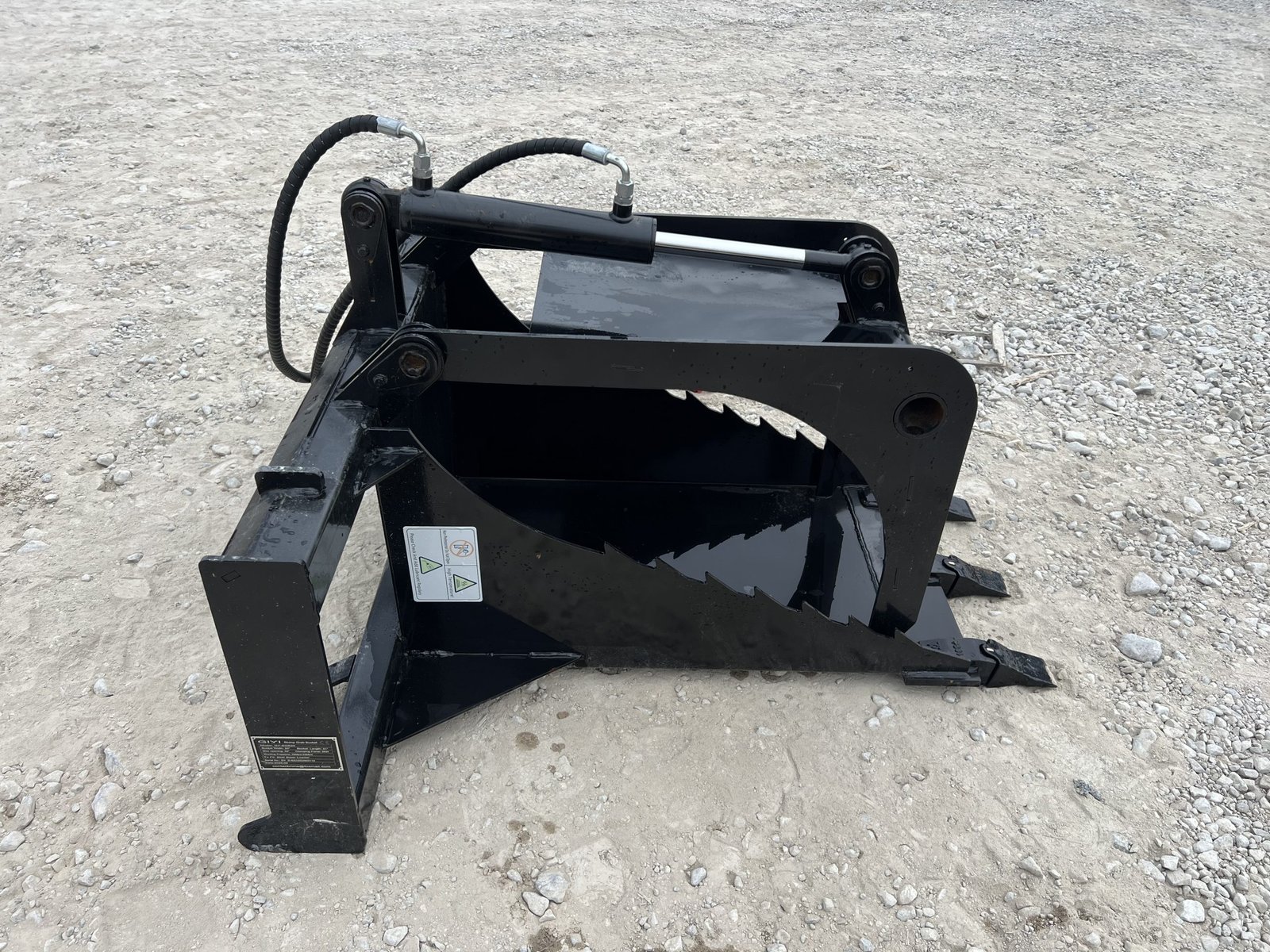 Hydraulic Stump Bucket Grapple Attachment Fits Skid Steer Tractor Loader - Image 4