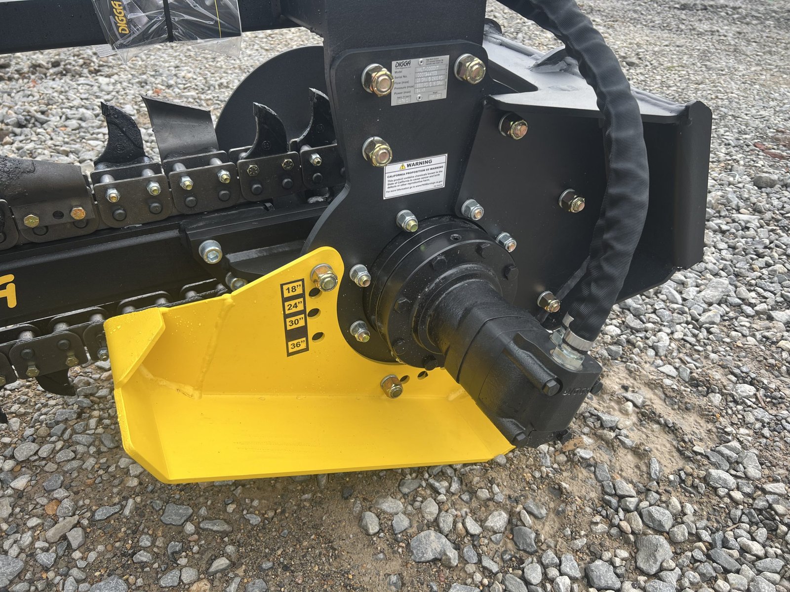36″ x 6″ Digga Bigfoot Combo Trencher Attachment Fits Toro Dingo Mini Skid Steer - Image 9