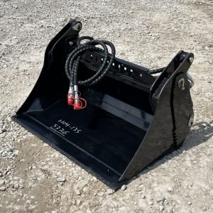 39″ 4-IN-1 Multi Purpose Smooth Bucket Attachment Fits Mini Skid Steer Universal