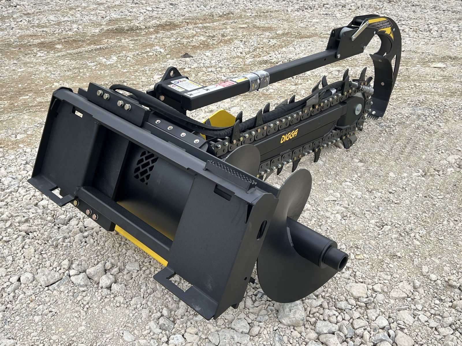 Digga 48″ x 6″ Bigfoot Combo Trencher Attachment Fits Skid Steer Quick Attach - Image 5