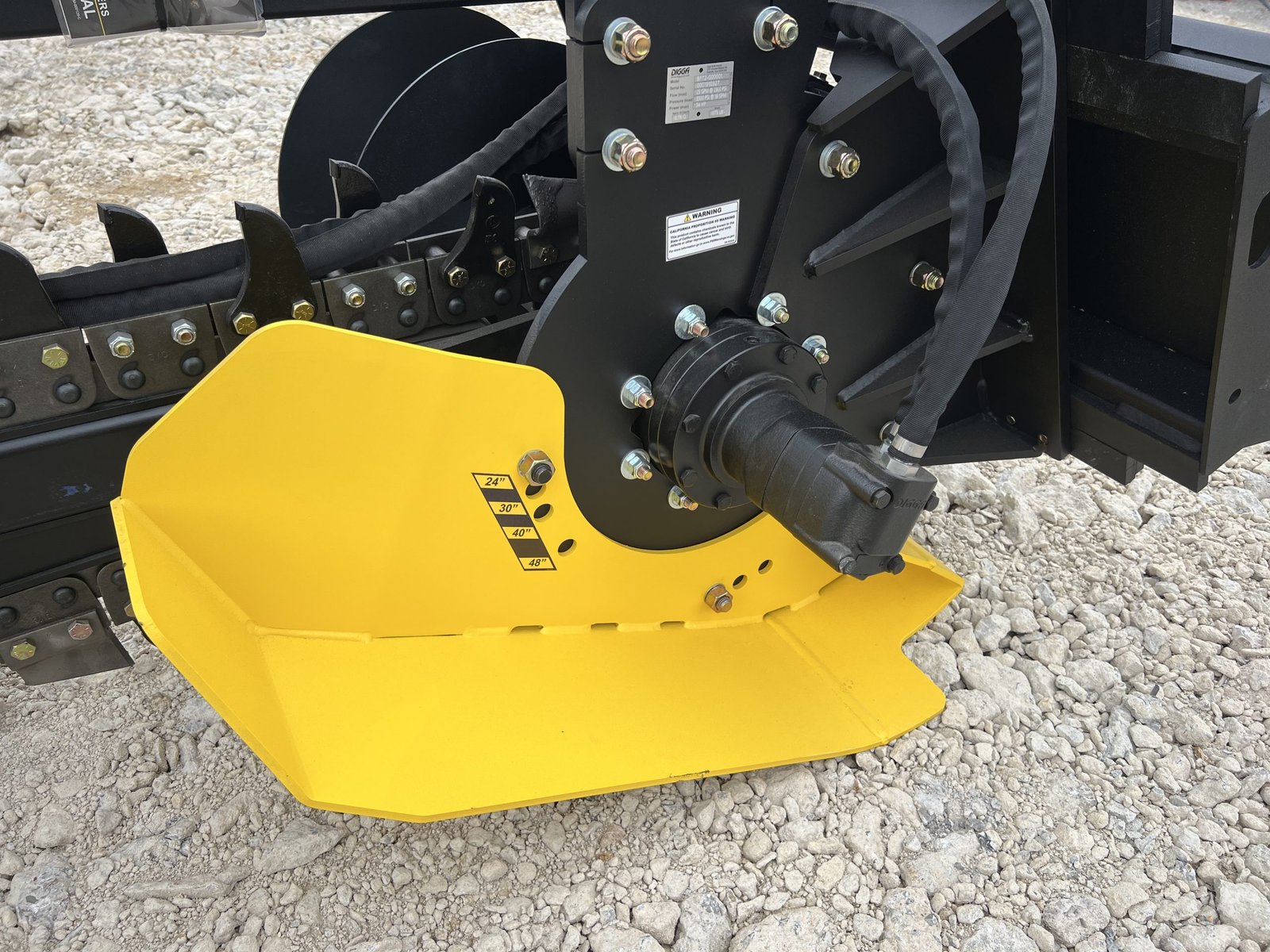 Digga 48″ x 6″ Bigfoot Combo Trencher Attachment Fits Skid Steer Quick Attach - Image 9