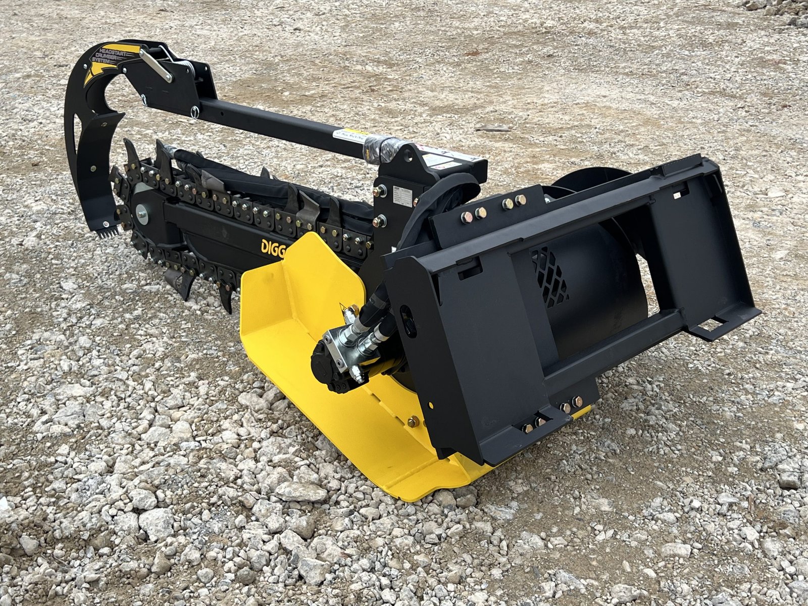 Digga 48″ x 6″ High Flow Bigfoot Combo Trencher Attachment Fits Skid Steer Quick Attach - Image 7