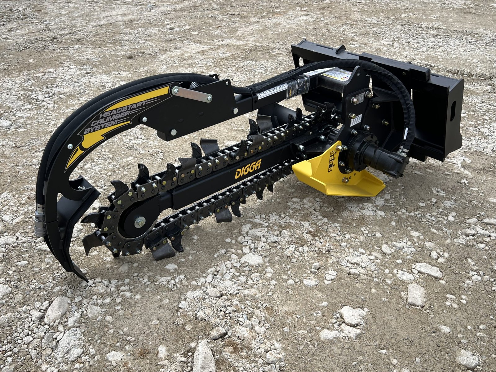 36″ x 6″ Digga Bigfoot Combo Trencher Attachment Fits Bobcat MT Mini Skid Steer