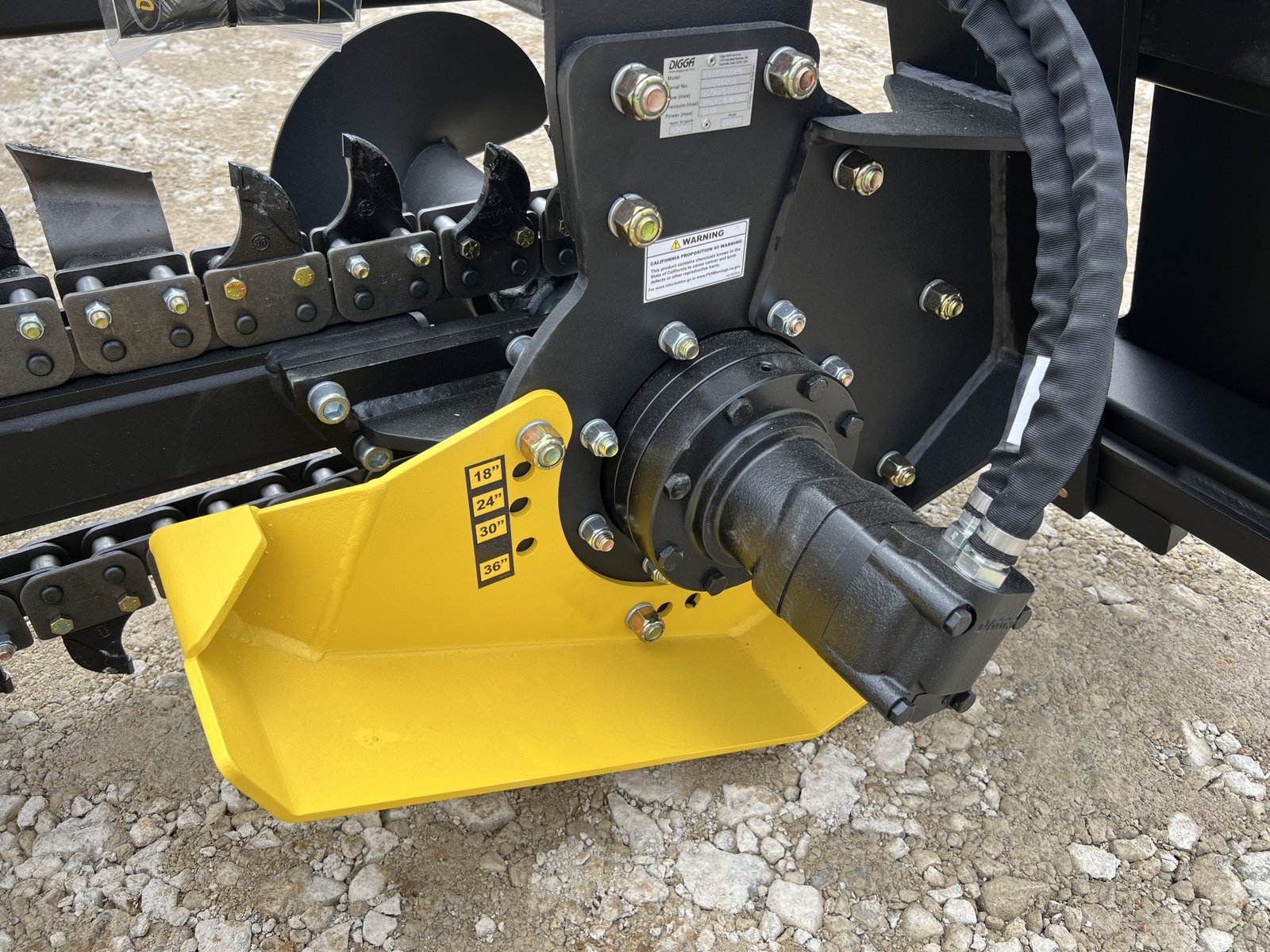 36″ x 6″ Digga Bigfoot Combo Trencher Attachment Fits Bobcat MT Mini Skid Steer - Image 9