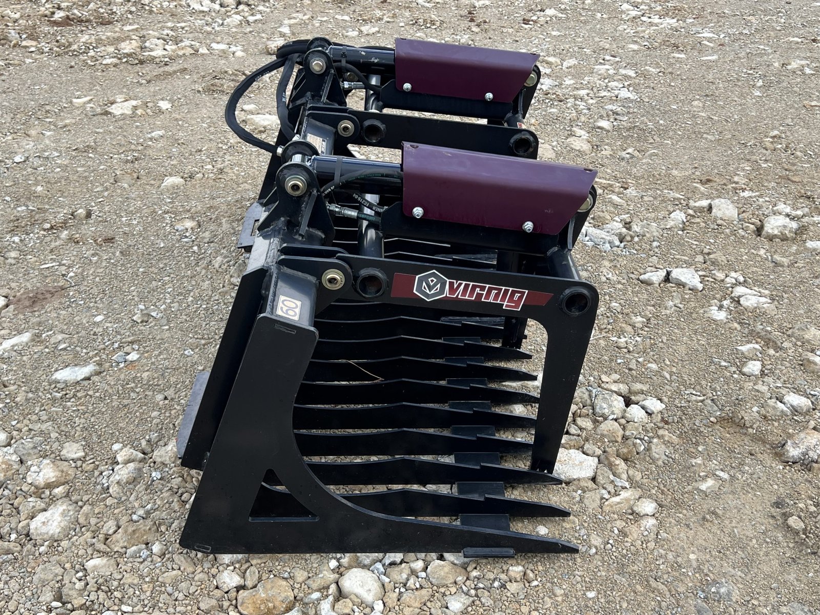 Virnig 60″ V30 Skeleton Rock Bucket Grapple Fits Compact Tractor Quick Attach - Image 4