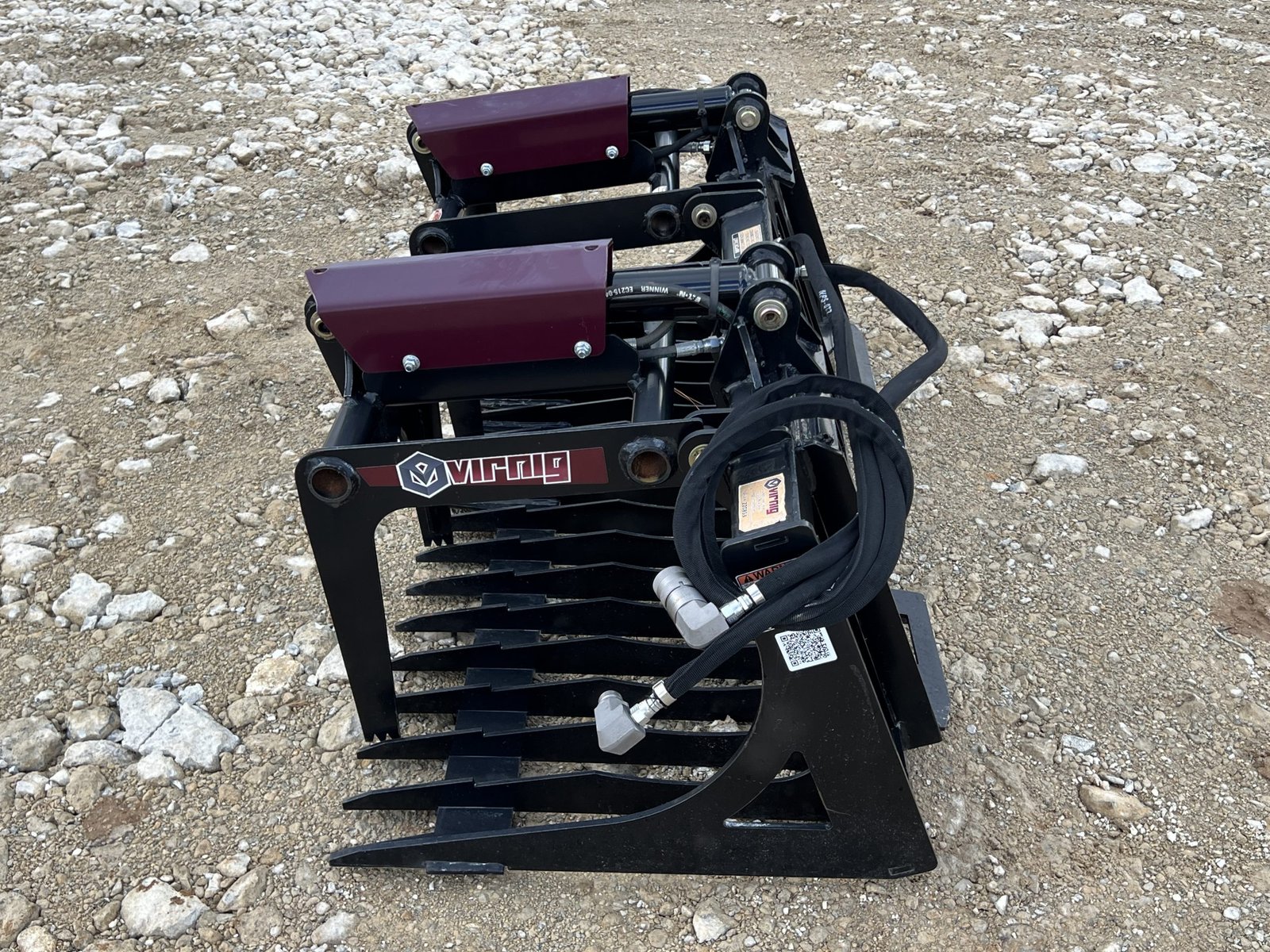 Virnig 60″ V30 Skeleton Rock Bucket Grapple Fits Compact Tractor Quick Attach - Image 8