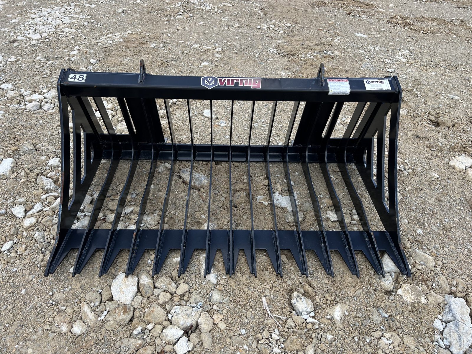 Virnig 48″ V30 Skeleton Rock Bucket Attachment Fits Compact Tractor Quick Attach - Image 2