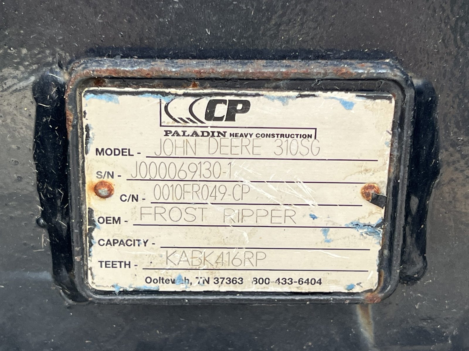 John Deere 310SG Backhoe Loader Frost Ripper Attachment - Image 15