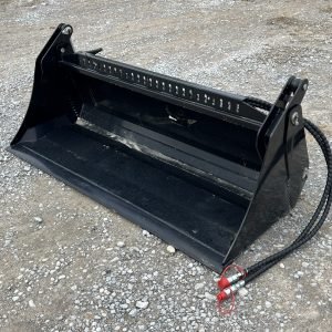 72″ 4-IN-1 Multi Purpose Combination Smooth Bucket Attachment Fits Skid Steer QA