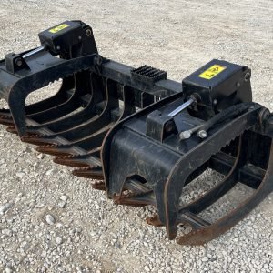 2021 CAT 84″ Industrial Root Rake Grapple Attachment Fits Skid Steer Loader