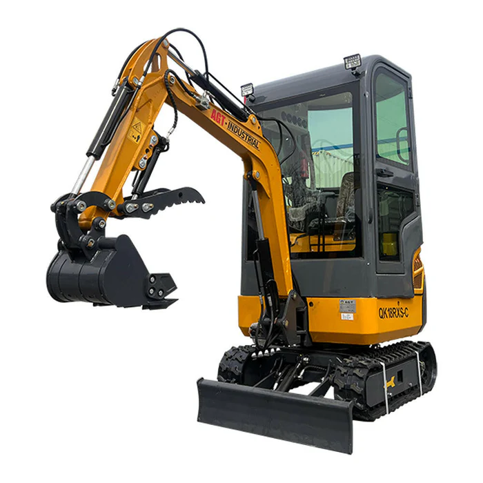 1-ton, Rato Engine Mini Excavator w/Air Conditioning & Enclosed Cab & Side Swing & Hydraulic Thumnb | QK18RXS-C - Image 3