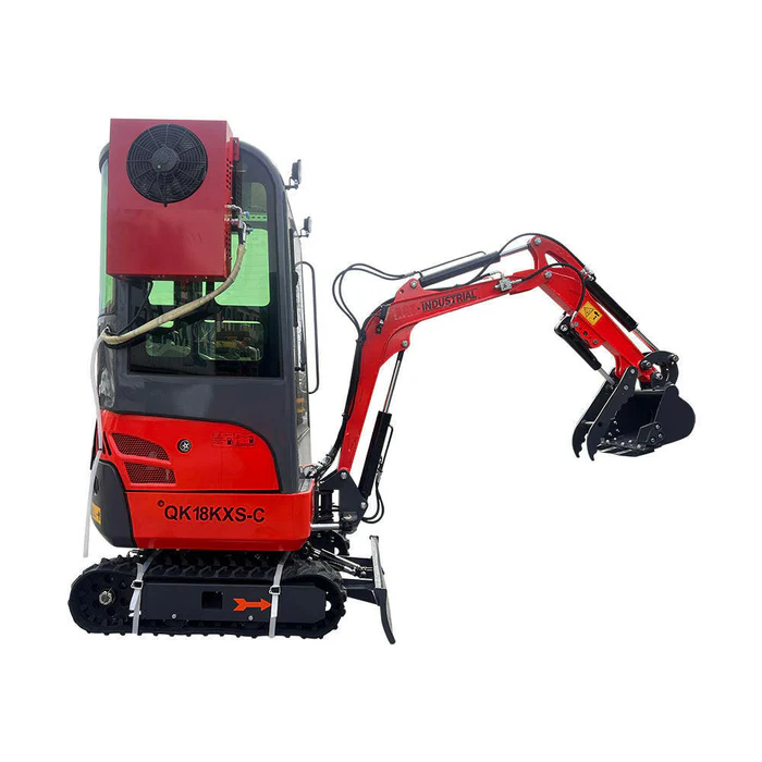 1-Ton, Kubota Engine Mini & Small Excavator w/Air Conditioning, Side Swing & Enclosed Cab | KH18K-CC - Image 2