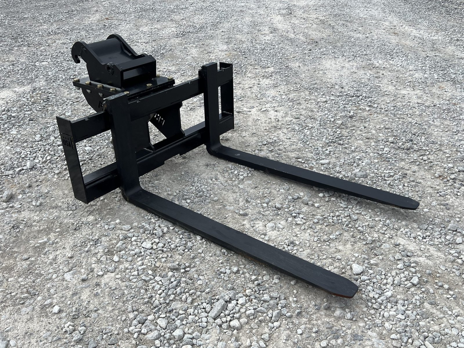 48″ 5,500 Pound Pallet Forks Attachment Fits Bobcat Quick X-Change Mini Excavator - Image 2