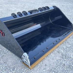 XHD 73″ Severe Duty Smooth Bucket with Bolt On Cutting Edge Fits Compact Track Loader