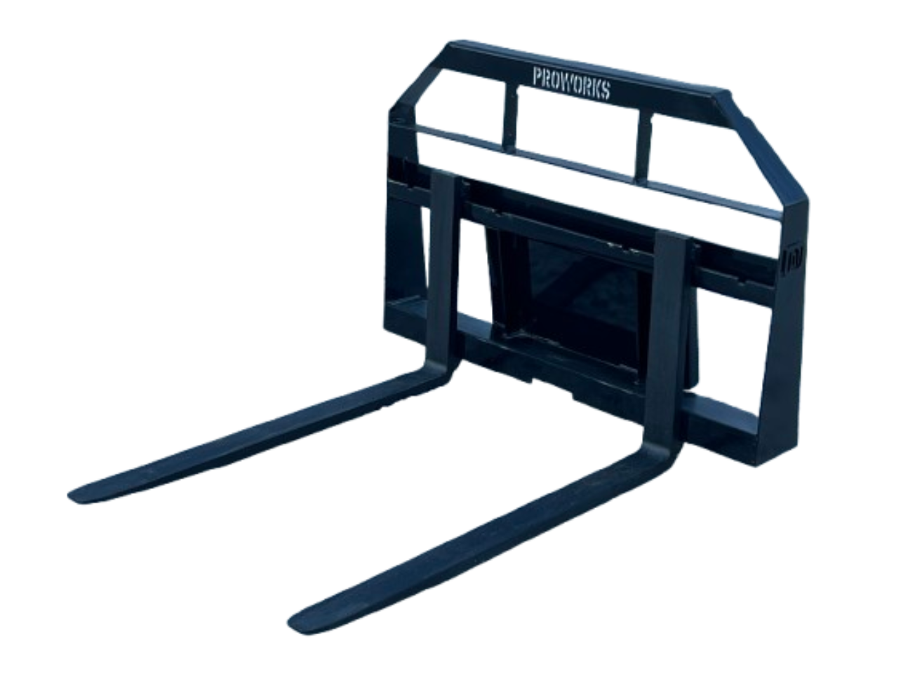 42″ Long 2,200 Pound Wide Rail Pallet Fork Attachment Fits Mini Universal Skid Steer