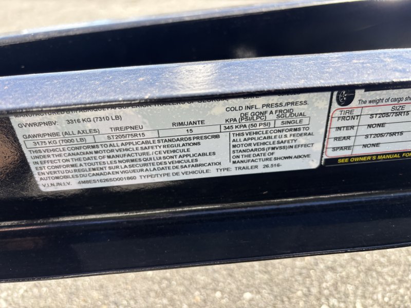 2025 Superior Trailers 6×16 Utility Landscape Trailer 7K GVWR - Image 3